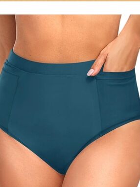 Tempt Me Teal Blue Green Lare 12 14 Swim Bikini Full Coverage With POCKETS!!!!